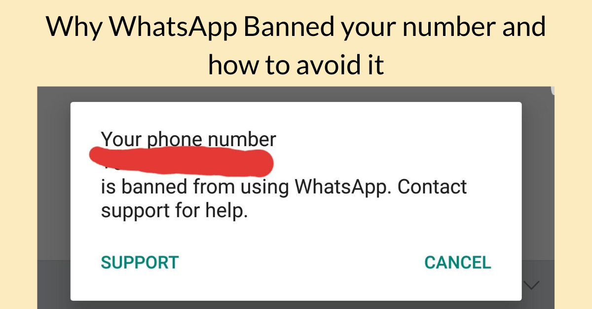 My whatsapp number blocked How To